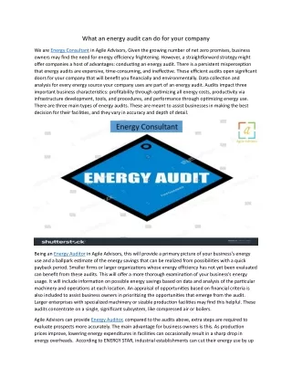 what an energy audit can do for your company