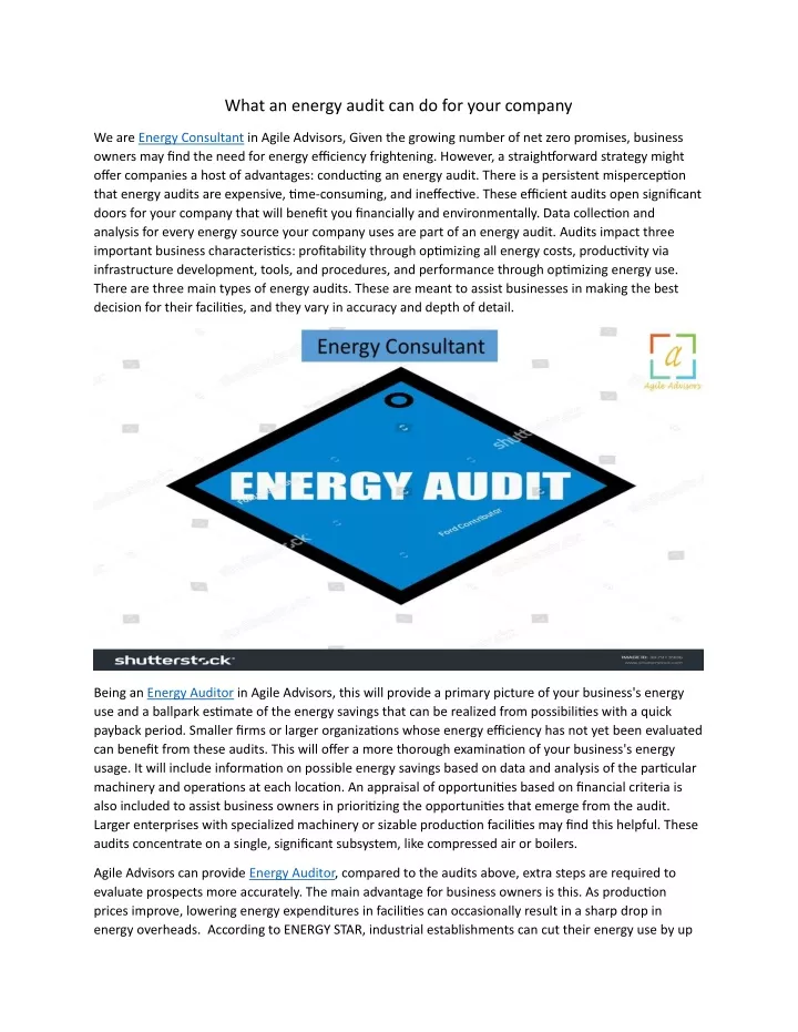 what an energy audit can do for your company