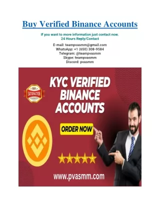 Buy Verified Binance Accounts