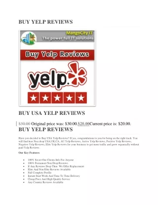 BUY YELP REVIEW USA