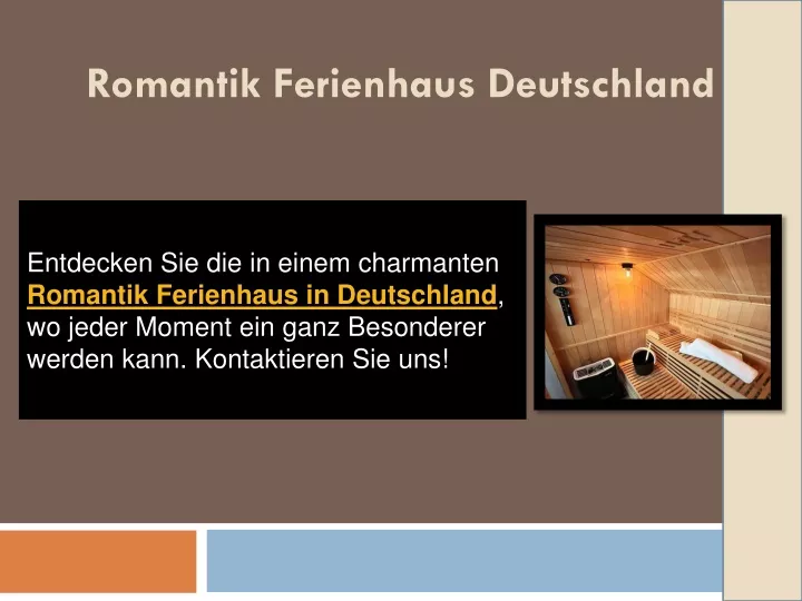 romantik ferienhaus deutschland