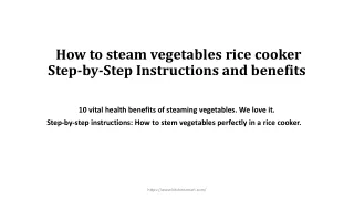 How to steam vegetables rice cooker Step-by-Step