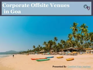 Corporate Team Outing in Goa – Corporate Offsite Venues