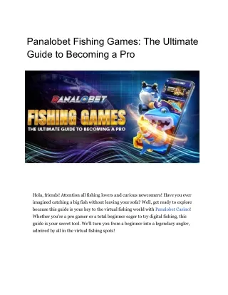 Panalobet Fishing Games_ The Ultimate Guide to Becoming a Pro