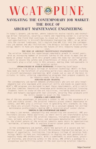 Aircraft Maintenance Engineering