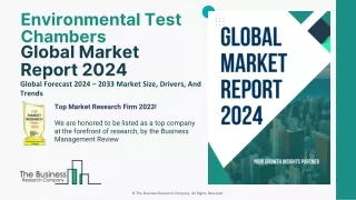 Environmental Test Chambers Market Trends, Share Analysis, And Outlook To 2033