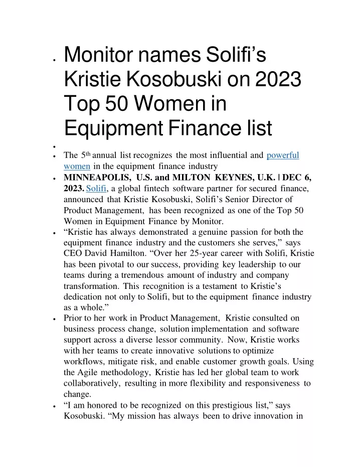 monitor names solifi s kristie kosobuski on 2023