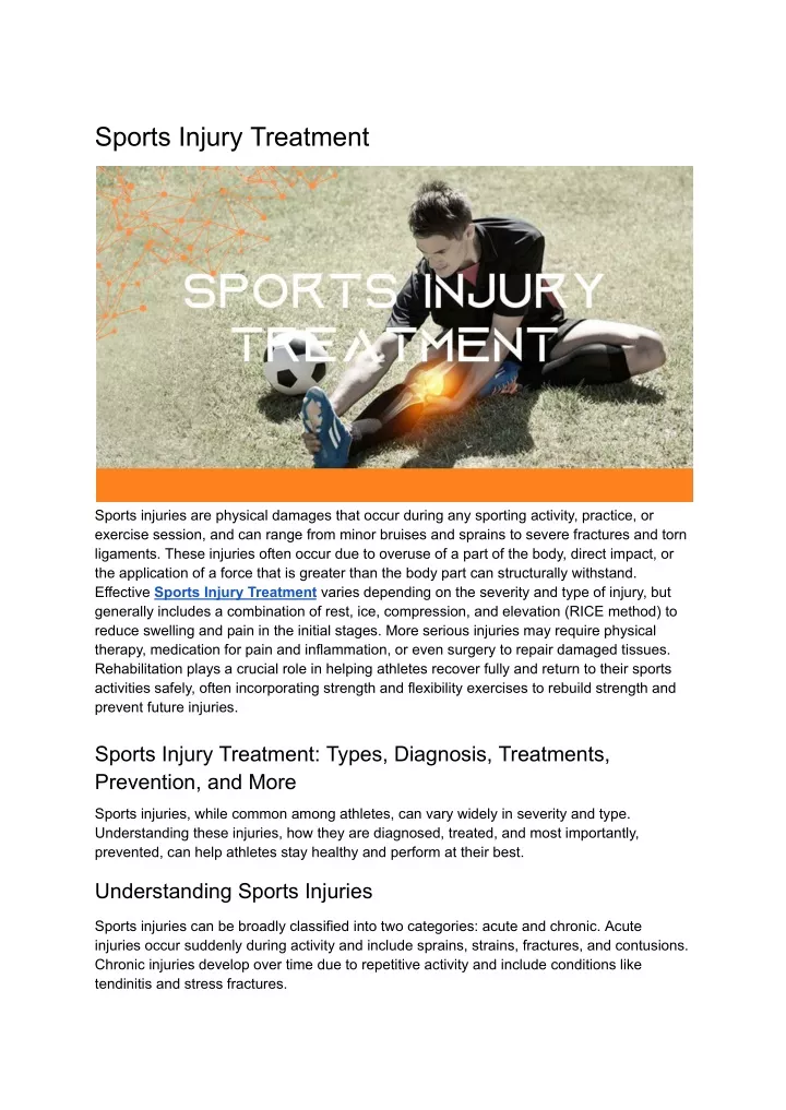 sports injury treatment