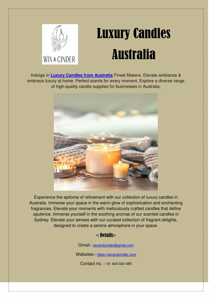 luxury candles australia