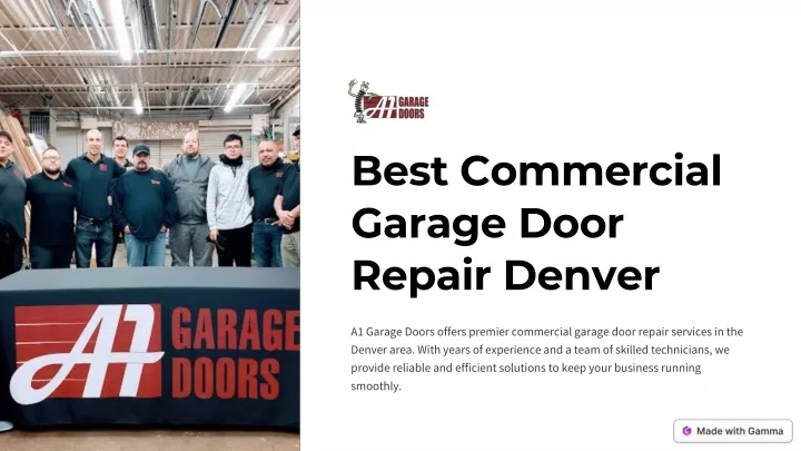 best commercial garage door repair denver