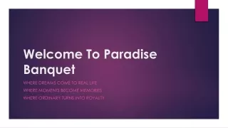 Best Banquet Hall In Vasant Kunj, Delhi | Paradise Banquet