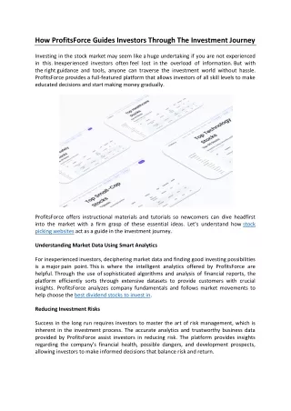 How ProfitsForce Guides Investors Through The Investment Journey