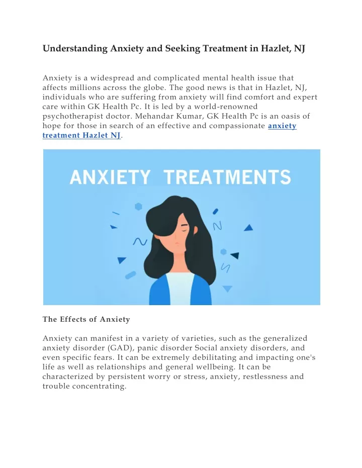 understanding anxiety and seeking treatment