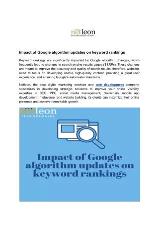 Impact of Google algorithm updates on keyword rankings