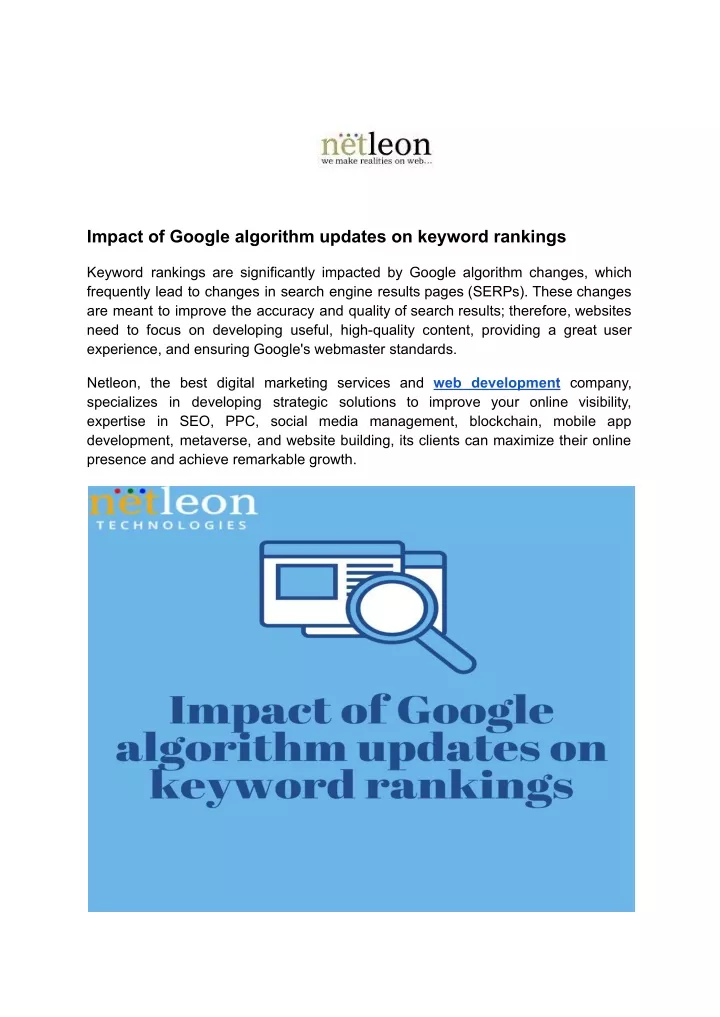 impact of google algorithm updates on keyword