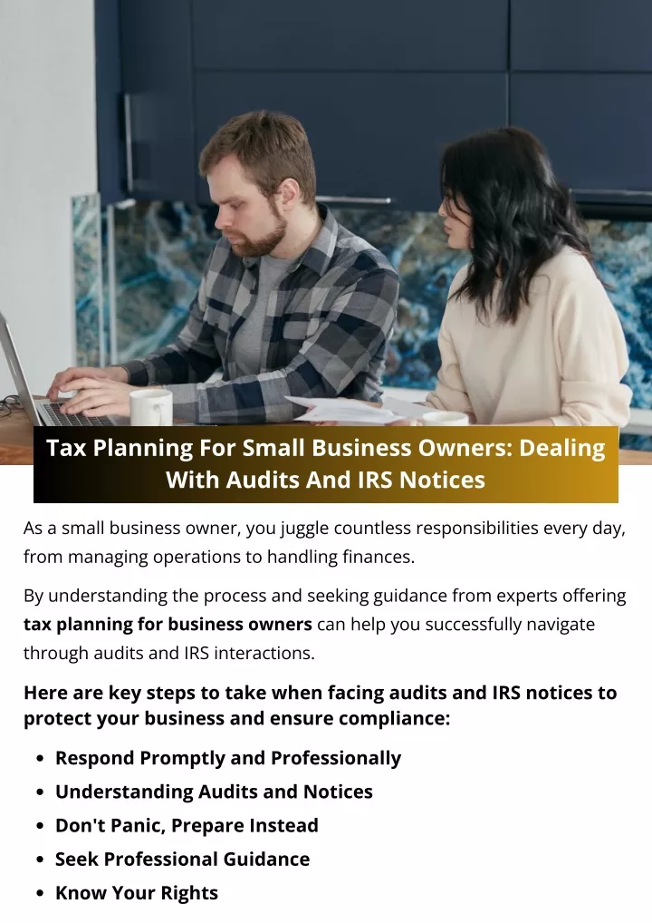 tax planning for small business owners dealing