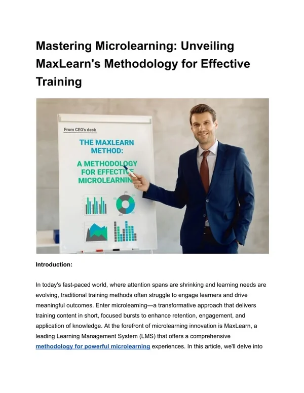 mastering microlearning unveiling maxlearn