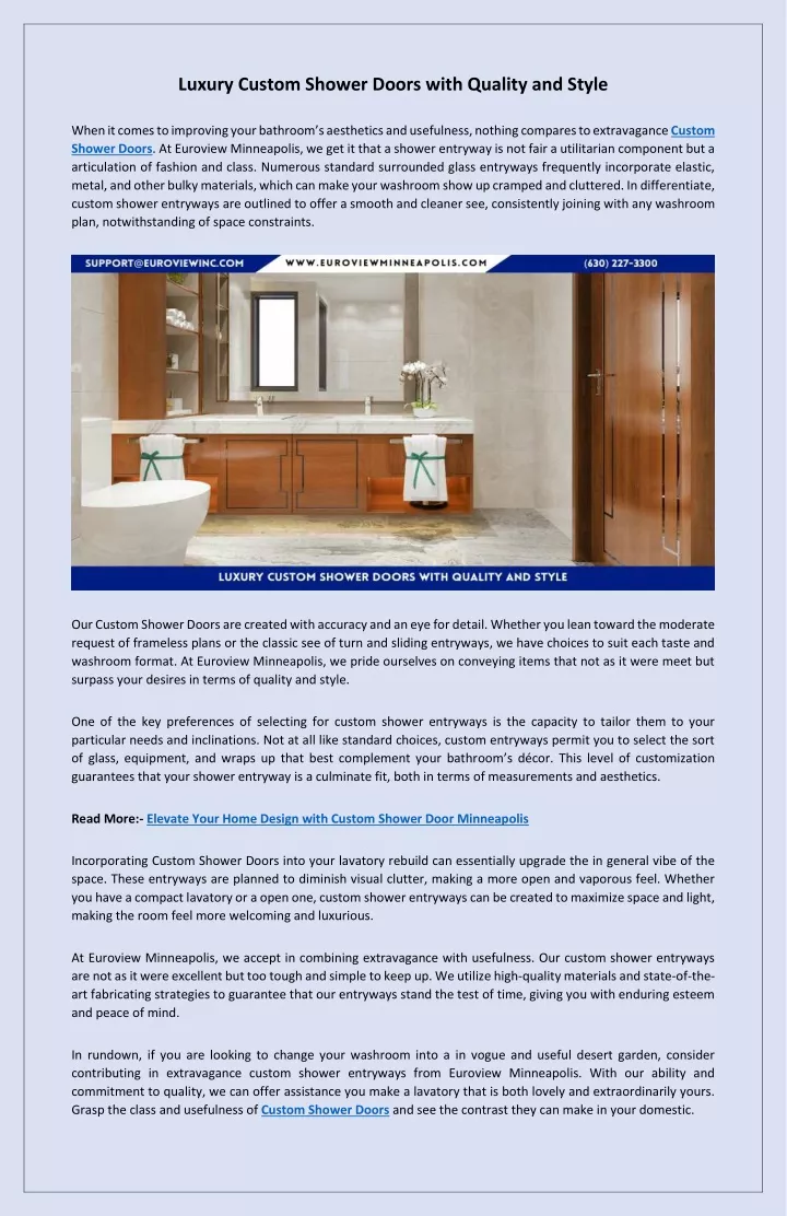luxury custom shower doors with quality and style