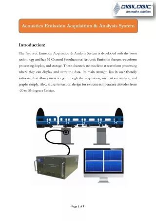 Acoustics Emission Technology from Digilogic Systems