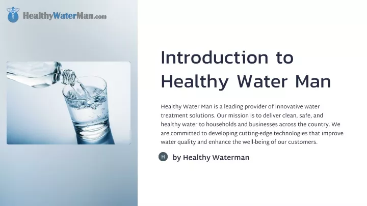 introduction to healthy water man