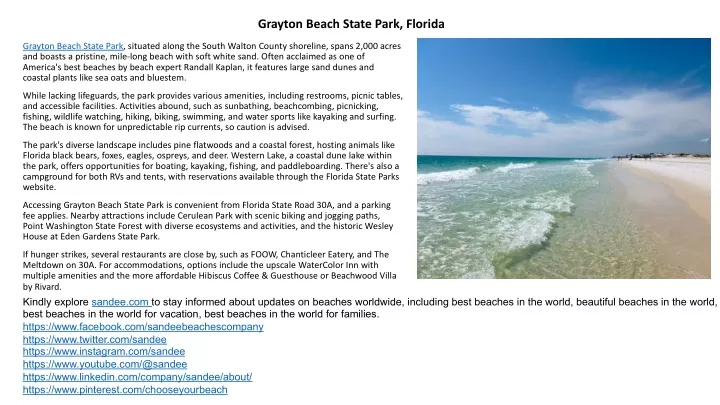 grayton beach state park florida