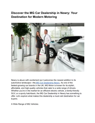 MG Car Dealership Newry
