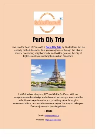 AI Travel Guide for Paris | Guided Tours