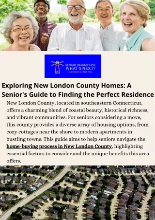 Explore Ideal New London County Homes  Senior Transition What's Next