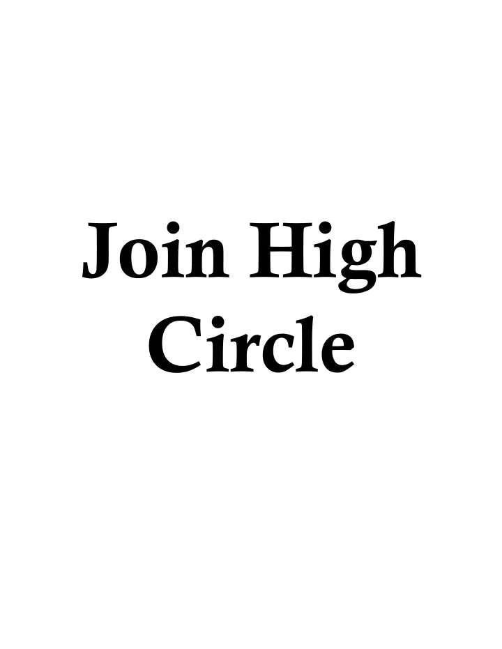 join high circle