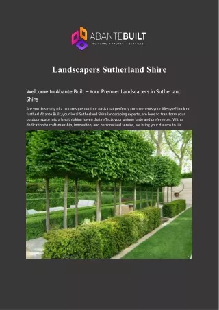 Landscapers Sutherland Shire