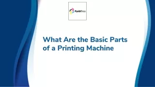 What Are the Basic Parts of a Printing Machine