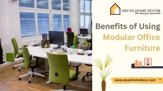 Benefits of Using Modular Office Furniture
