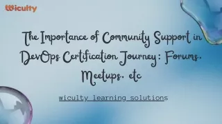 the importance of community support in devops