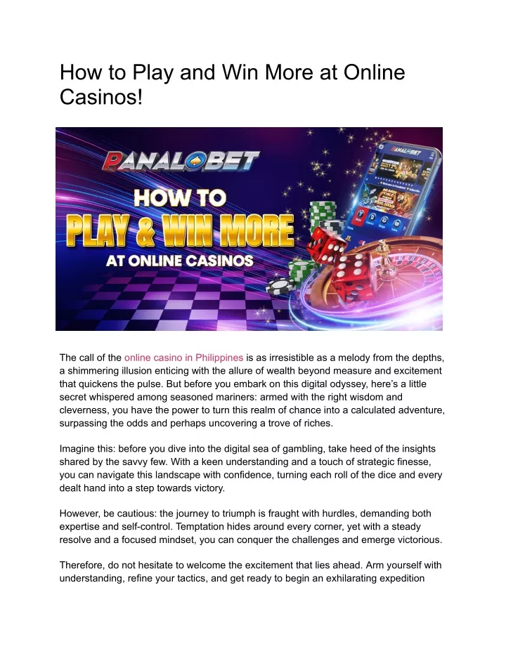 how to play and win more at online casinos