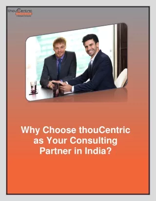 Why Choose thouCentric as Your Consulting Partner in India