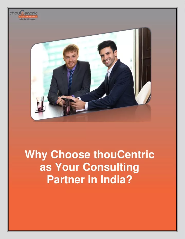 why choose thoucentric as your consulting partner