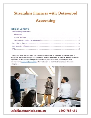 Streamline Finances with Outsourced Accounting