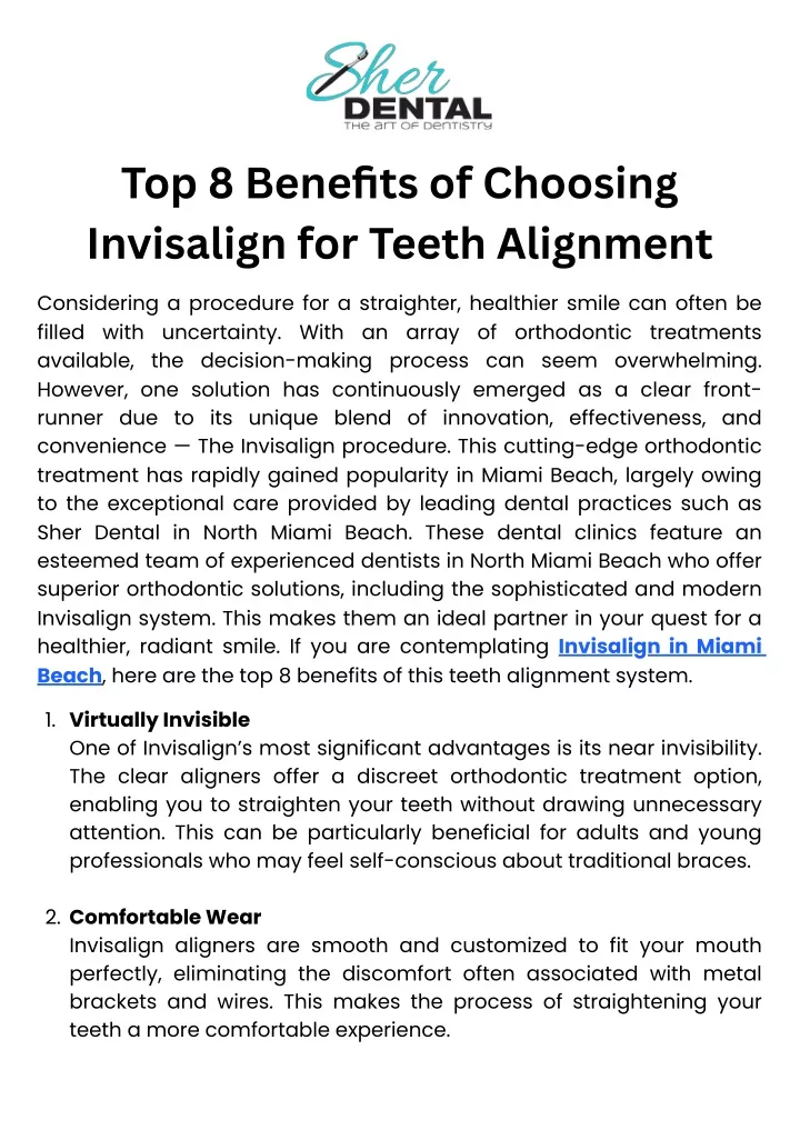 top 8 benefits of choosing invisalign for teeth