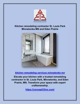 Kitchen remodeling contractor St. Louis Park Minnetonka MN and Eden Prairie