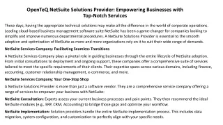 openteq netsuite solutions provider empowering businesses with top notch services
