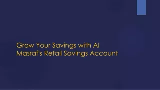 Grow Your Savings with Al Masraf's Retail Savings Account