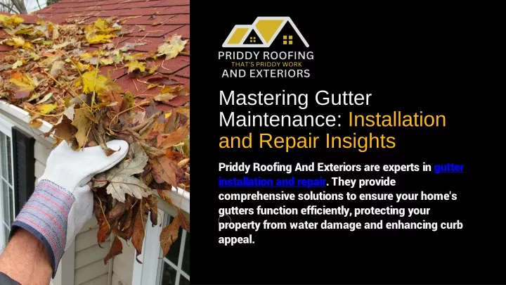 mastering gutter maintenance installation