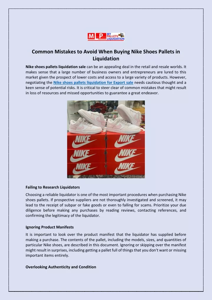 common mistakes to avoid when buying nike shoes