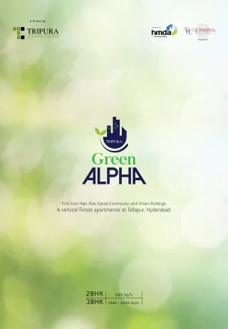 Tripura Green Alpha  2 & 3 Bhk Flats in Tellapur,Tripura Green Alpha Tellapur,