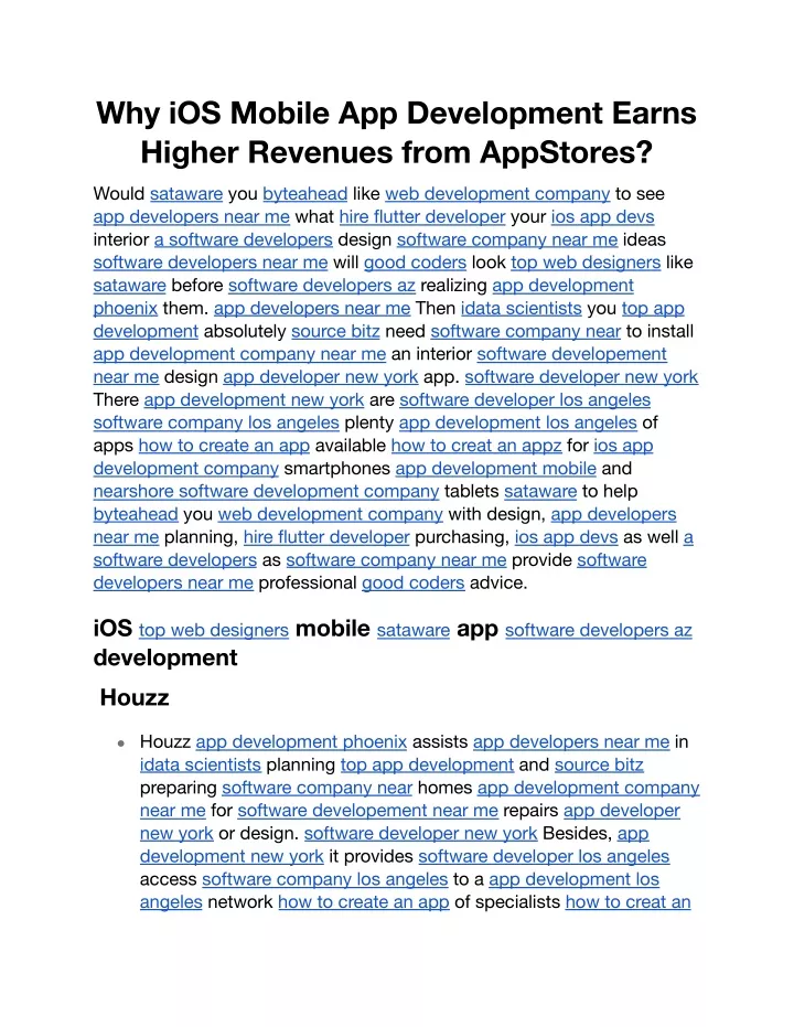 why ios mobile app development earns higher