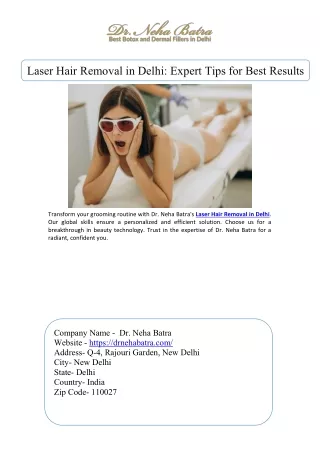 Laser Hair Removal in Delhi  Expert Tips for Best Results