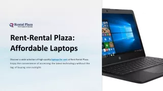 Affordable Laptop on Rent