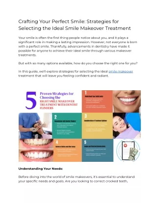 Crafting Your Perfect Smile_ Strategies for Selecting the Ideal Smile Makeover Treatment