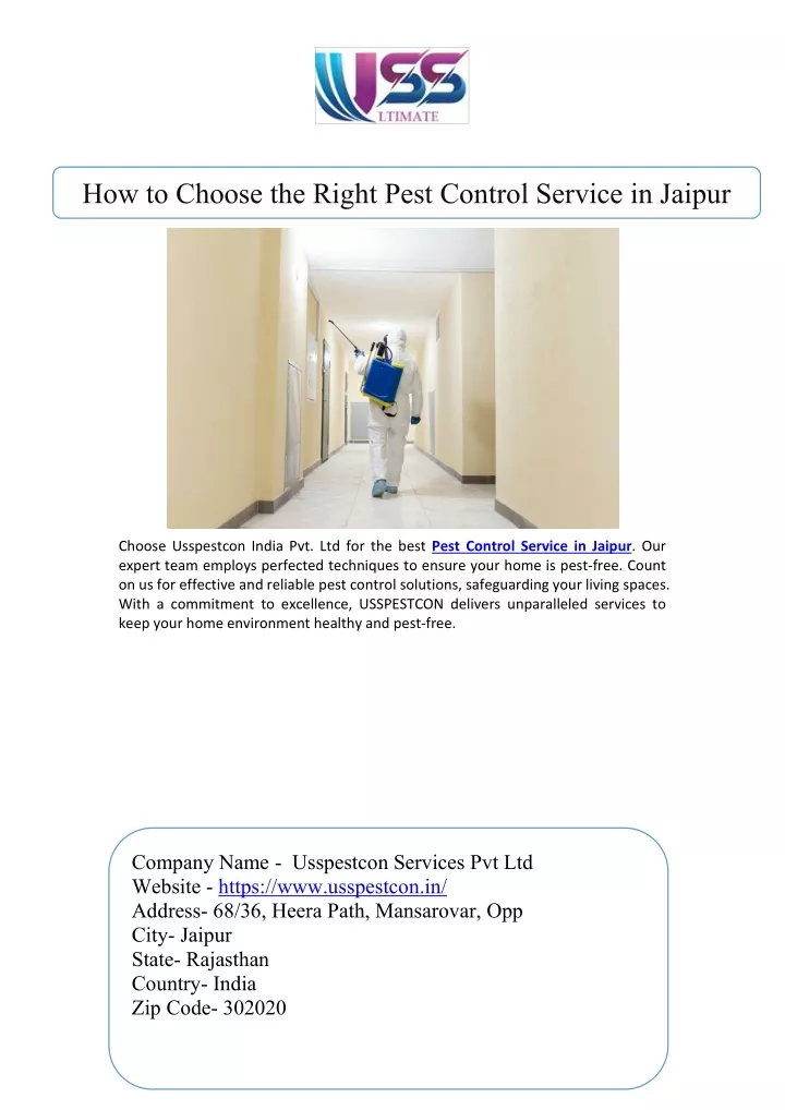 how to choose the right pest control service