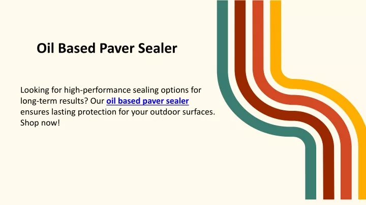 oil based paver sealer